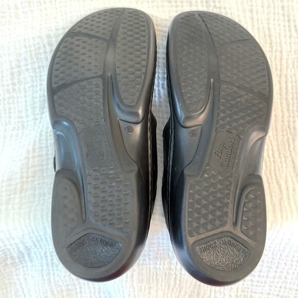 Finn Comfort Mary Jane Shoes Size 39 Black Leather Cut Out Buckle Germany - Picture 10 of 11